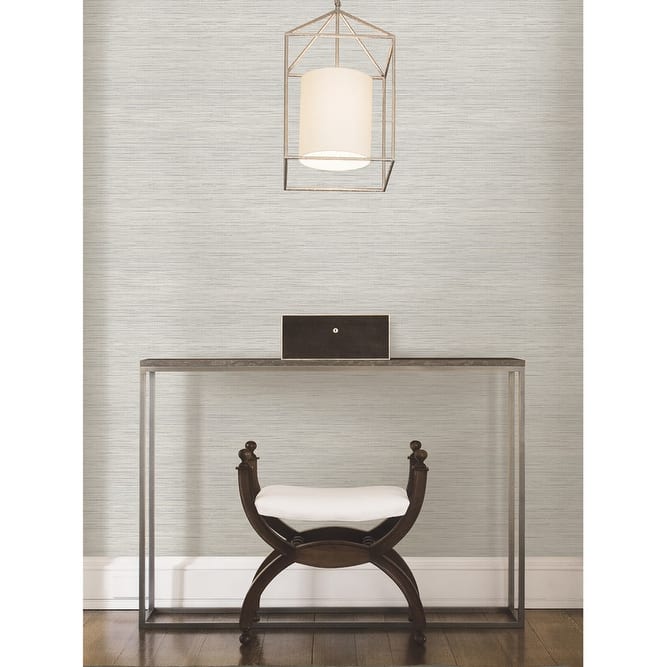 NuWallpaper Grey Crossweave Peel & Stick String Wallpaper - 216in x 20.5in x 0.025in