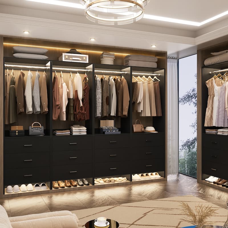 Cimly Freestanding Closet Sytem, Closet Organizer Wardrobe for Walk-in and Reach-in Closet