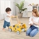 preview thumbnail 2 of 8, Costway 2-In-1 Montessori Wooden Baby Walker with Learning Activities - See Details