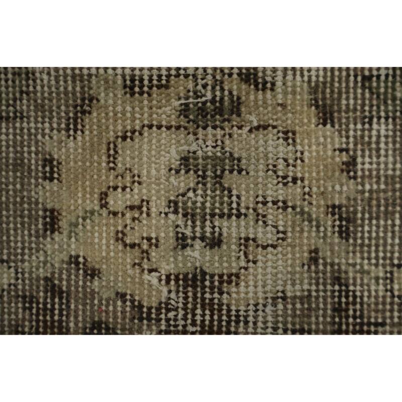 Hand Knotted Oriental 100% Wool Carpet Transitional Floral Beige & Ivories Anatolian Area Rug - 9' 0'' X 5' 3''
