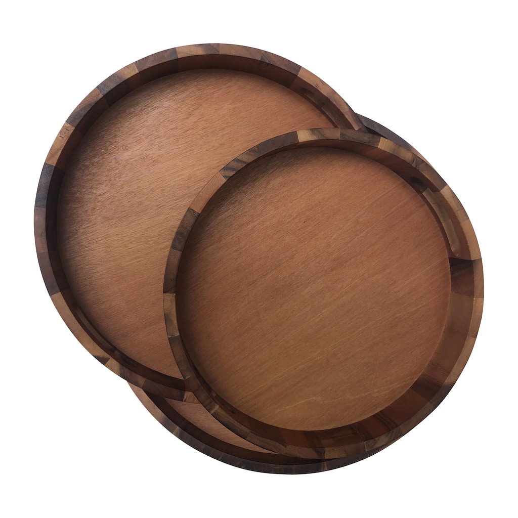 Set of 3 Round Serving Trays