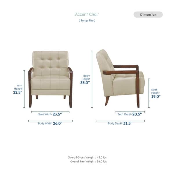 Leland Leather Match Accent Chair