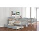 preview thumbnail 17 of 23, Twin Over Twin Bunk Bed with Trundle and Storage Ladder - Practical for Kids