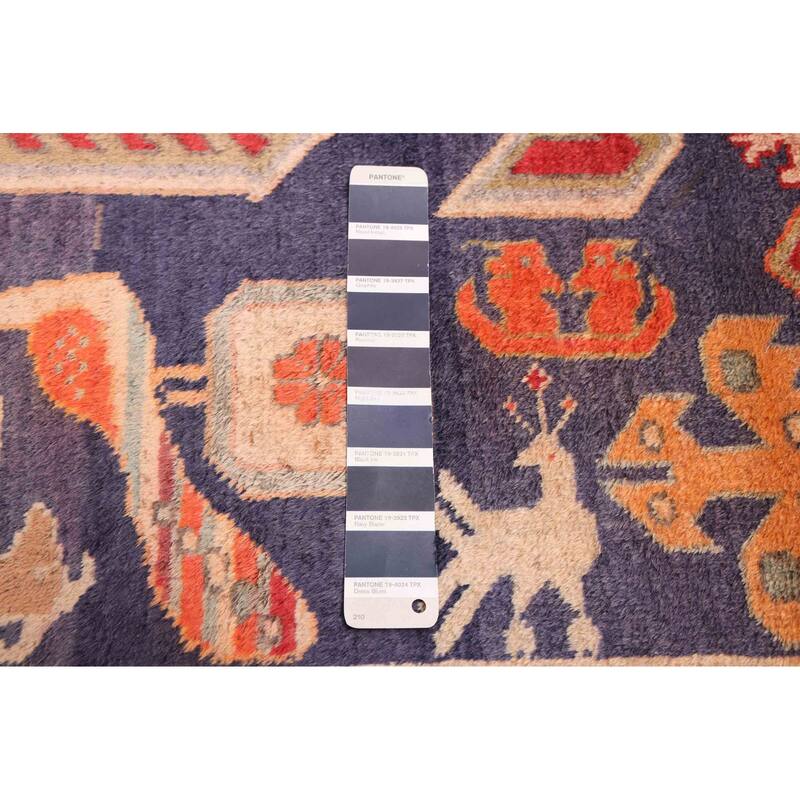 ECARPETGALLERY Hand-knotted Konya Anatolian Navy Wool Rug - 4'7 x 10'9