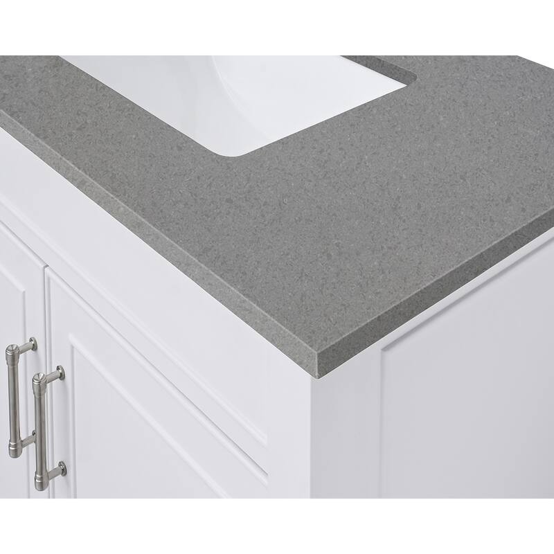 Avanity Quartz Vanity Top with Rectangular Undermount Sinks