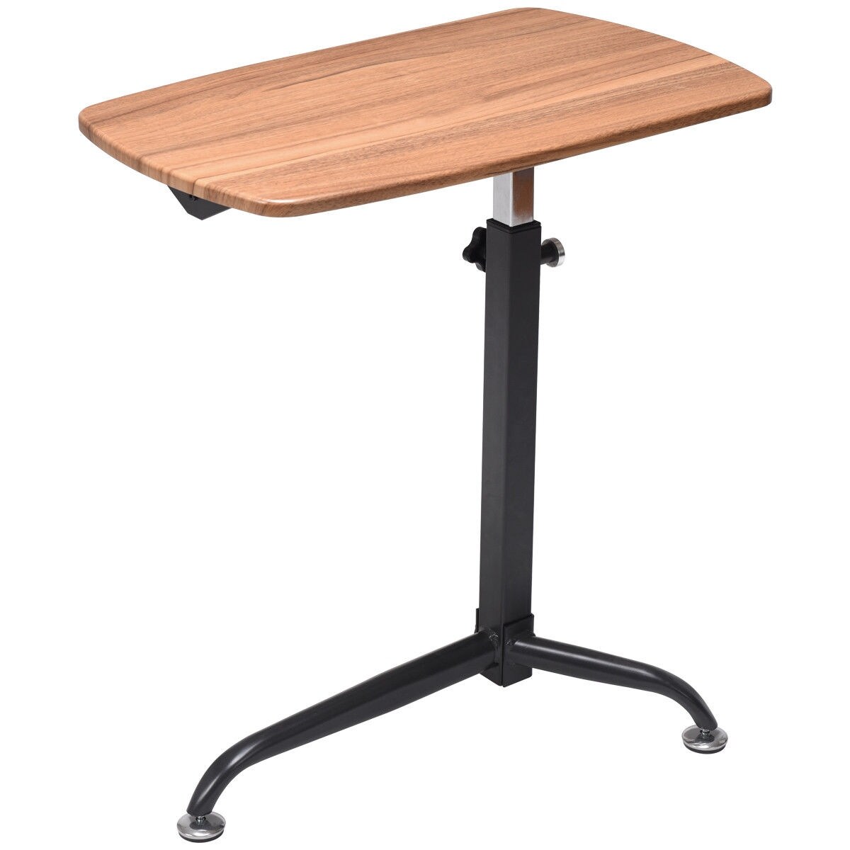 Shop Gymax Height Adjustable Over Bed Stand Laptop Tray Desk