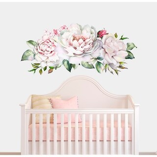Watercolor Peony Wall Decal - Flower Decals - Bed Bath & Beyond - 34326859