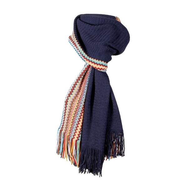 Missoni Black Long Zigzag Fringe Scarf - 13-80-. Opens flyout.
