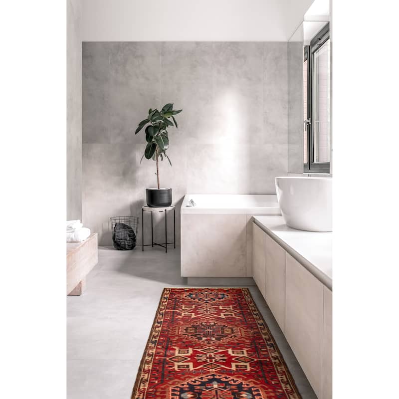 ECARPETGALLERY Hand-knotted Sarabi Red Wool Rug - 3'3 x 10'3