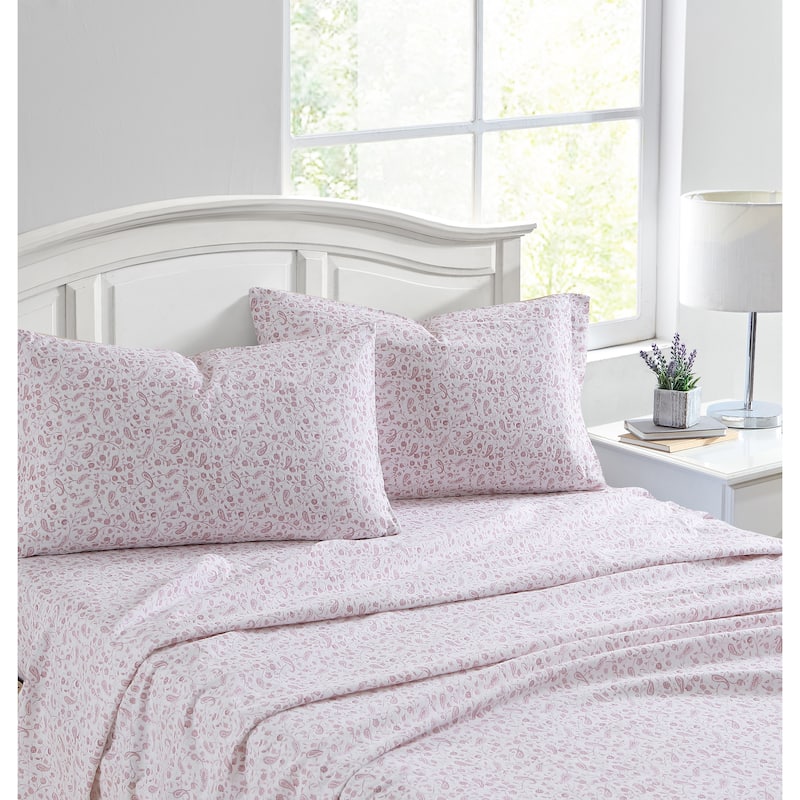 Laura Ashley Printed Cotton Flannel Sheet Set