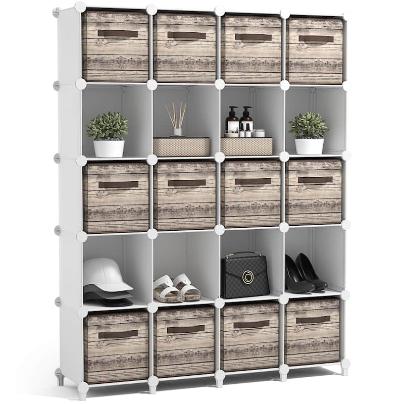 Sorbus Cube Storage Organizer – Waterproof Cubby Shelf for Closet, Toys, Books, Shoes, Décor – Space-Saving Bookshelf
