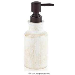 Creative Scents Rustic Luxe Beige Bathroom Soap Dispenser