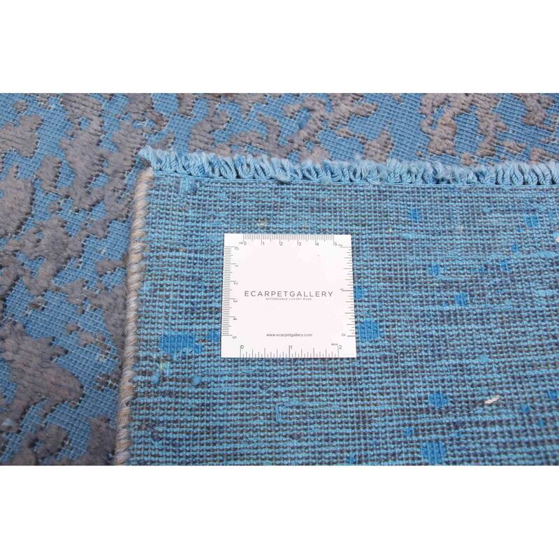 ECARPETGALLERY Hand-knotted Color Transition Blue Wool Rug - 4'2 x 5'6
