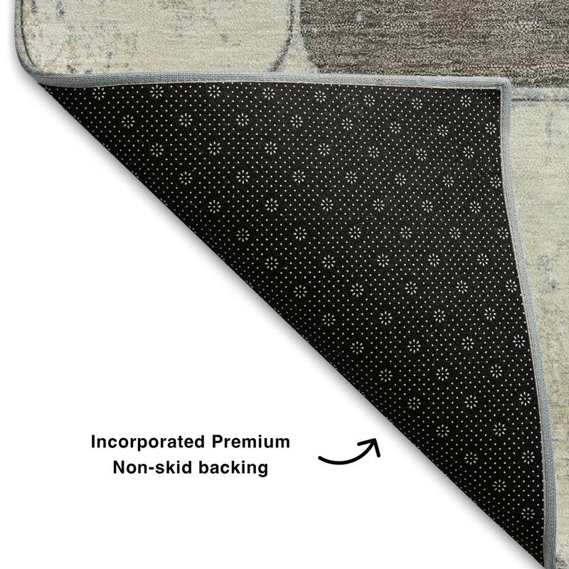 Premium Washable Super Soft Modern Blocks Mayfield Rug