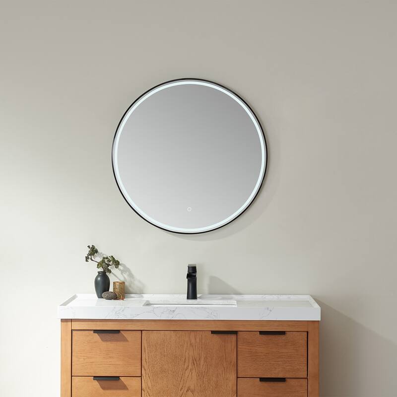 32'' Round LED Lighted Accent Bathroom/Vanity Wall Mirror