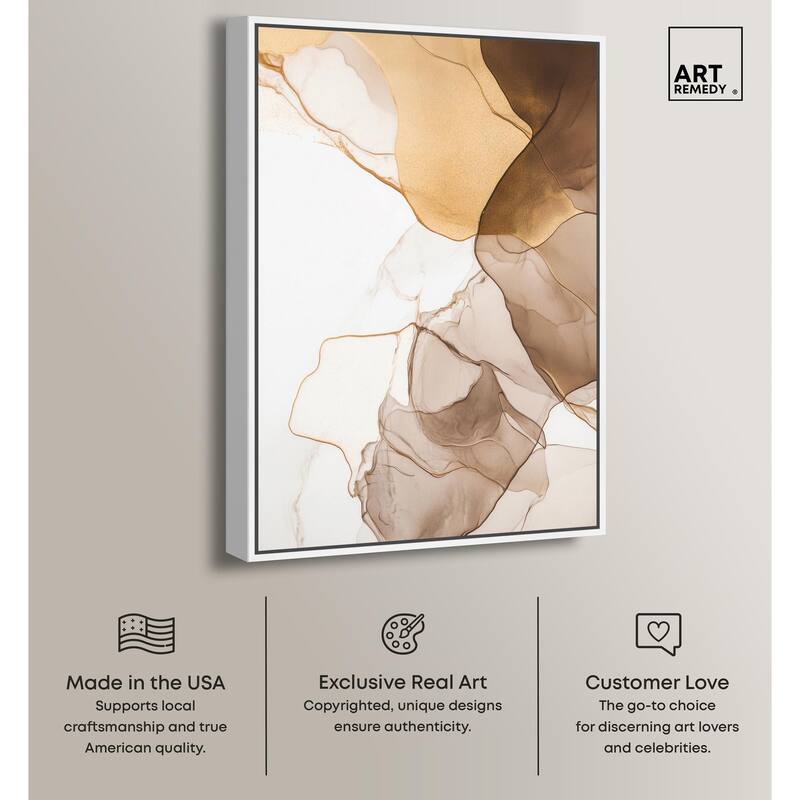 Sepia Silk Streams Canvas by Art Remedy