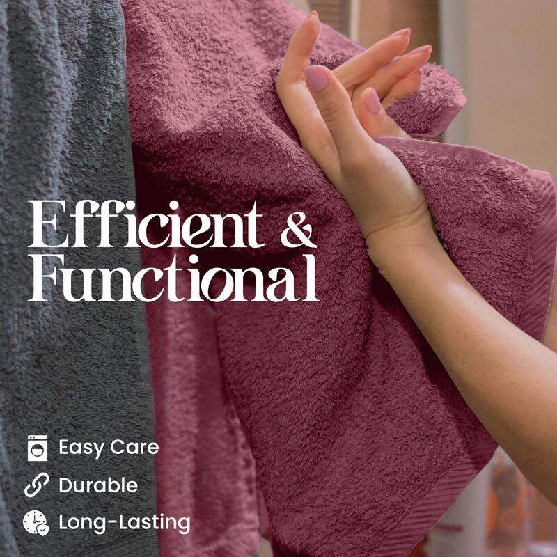 Utica 6-Piece Towel Set 100% Cotton Highly Absorbent & Soft