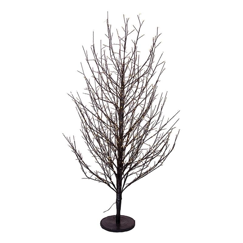 Kurt Adler 4-Foot Dark Brown Twig Tree with 1000 Warm white Cluster Lights - 4'