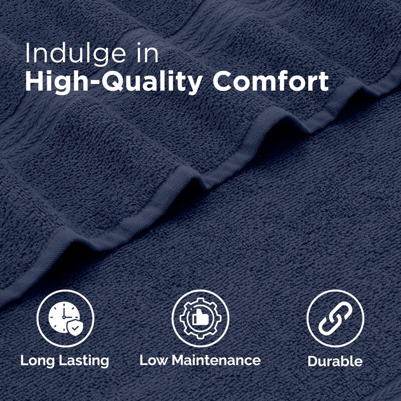 Superior Miami 100% Cotton 6-Piece Towel Set - Lightweight & Quick Drying