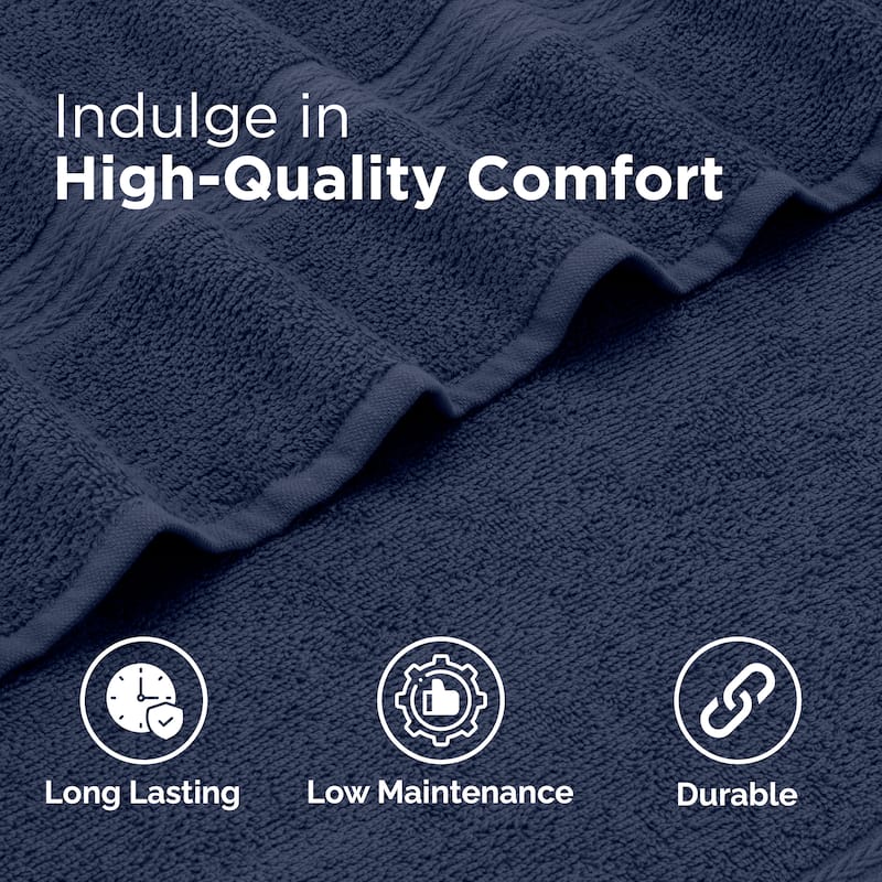 Superior Miami 100% Cotton 6-Piece Towel Set - Lightweight & Quick Drying