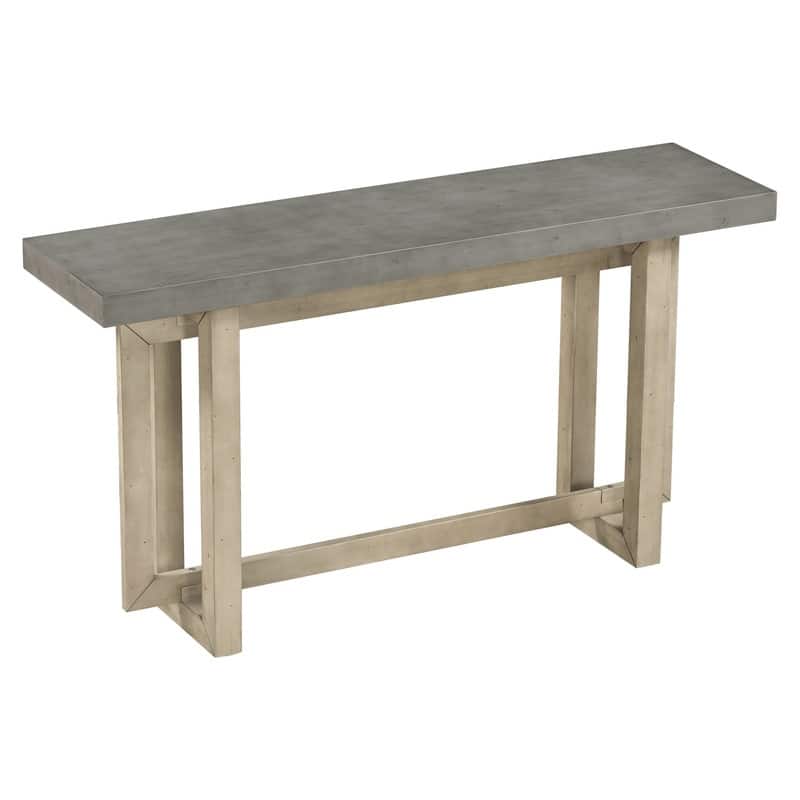 Modern Entryway Console Table with Industrial-inspired Concrete Wood Top, Hallway Foyer Sofa Long Table Entryway Table