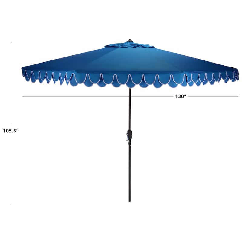 SAFAVIEH Outdoor Vilborg Valance 11Ft Round Umbrella