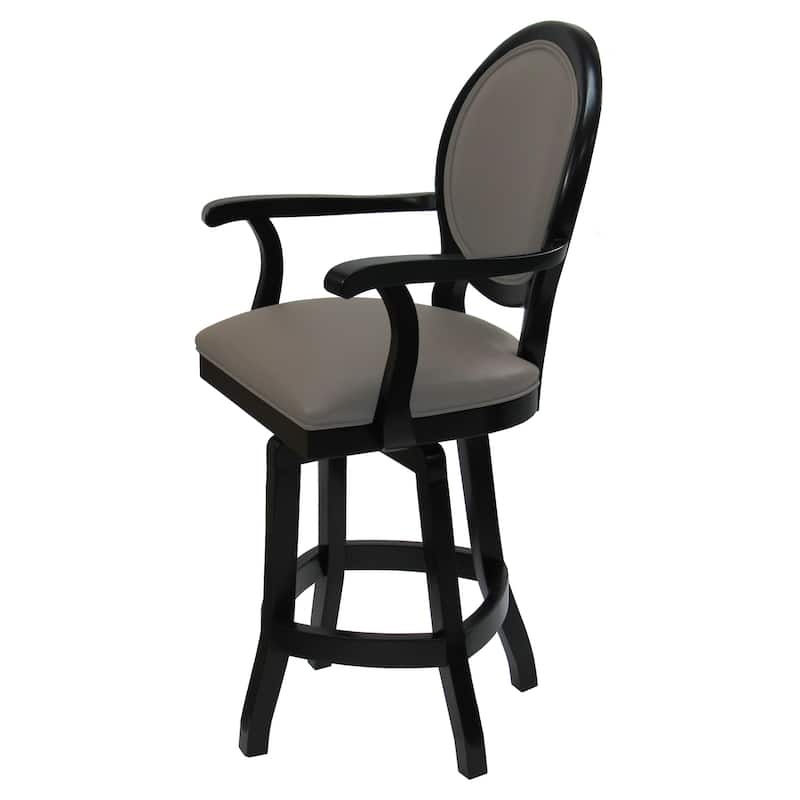 Swivel Wood Counter 26" 30" Extra Tall 34" Bar Stool - 500 on S-Base - Beige - Black - Bar Height