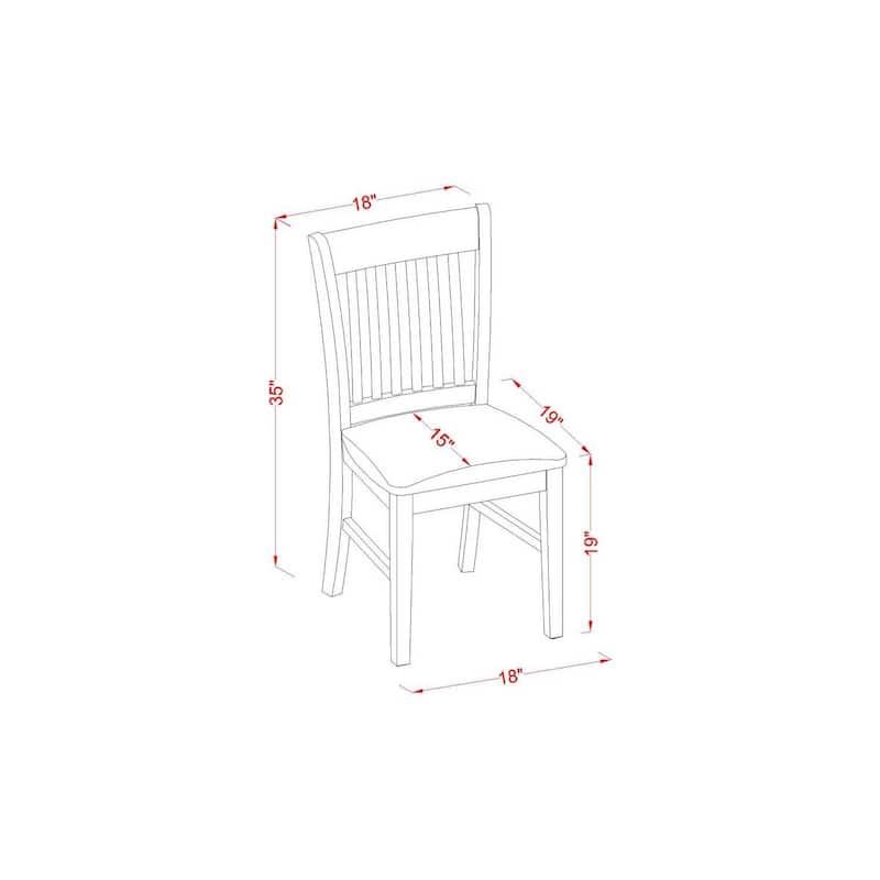 Oak Dining Chairs - Solid Wood Seat with Traditional Kitchen Accent Design, Comfortable Seating - 17