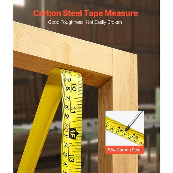 UIMOSO Tape Measure 25 ft Length, Measuring Tape with Retractable, Imperial and Metric ft/m Dual-Scale