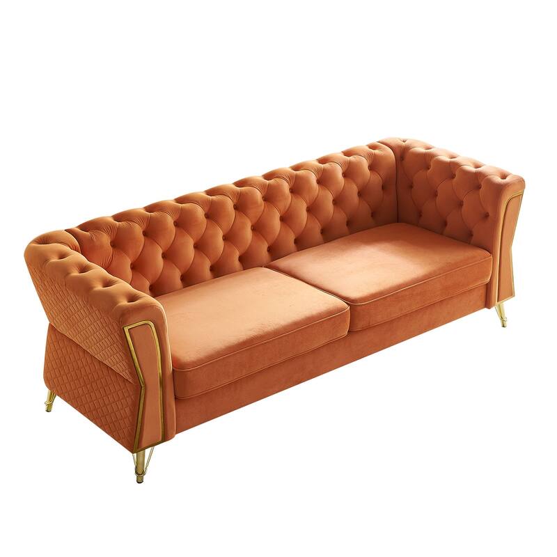 Modern Tufted Velvet Sofa for Living Room