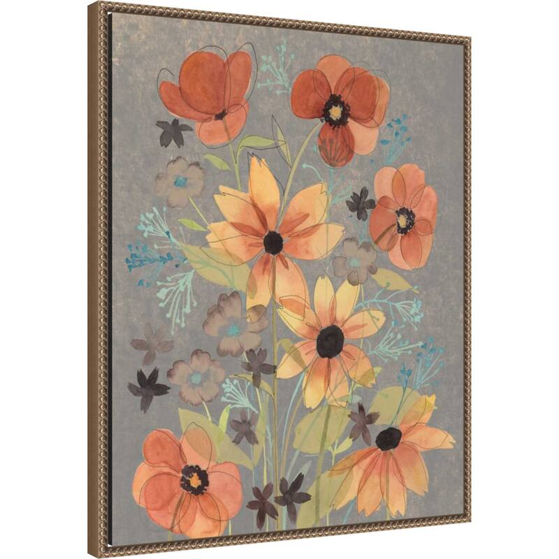 Offset Botanicals No. 2 by Grace Popp Framed Canvas Wall Art Print