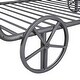 preview thumbnail 23 of 22, Twin Size Metal Bed with Four Wheels, Car Shaped Bedframe with Guardrails and X-Shaped Frame Shelf, Funny Design for Kids
