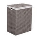 preview thumbnail 2 of 5, Seville Classics Lidded Foldable Portable Rectangular Laundry Hamper Basket with Washable Liner