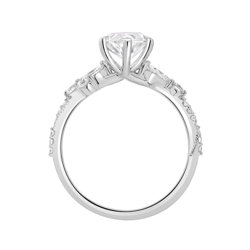 Auriya 14k Gold 5 2/5ctw Nature's Inspired Marquise Diamond Engagement Ring (F-G VS)