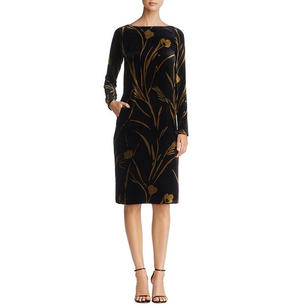 petite black velvet dress