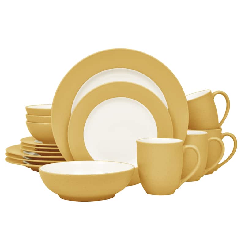 Noritake Colorwave 16-Piece Rim Dinnerware Set, Service For 4 - Mustard