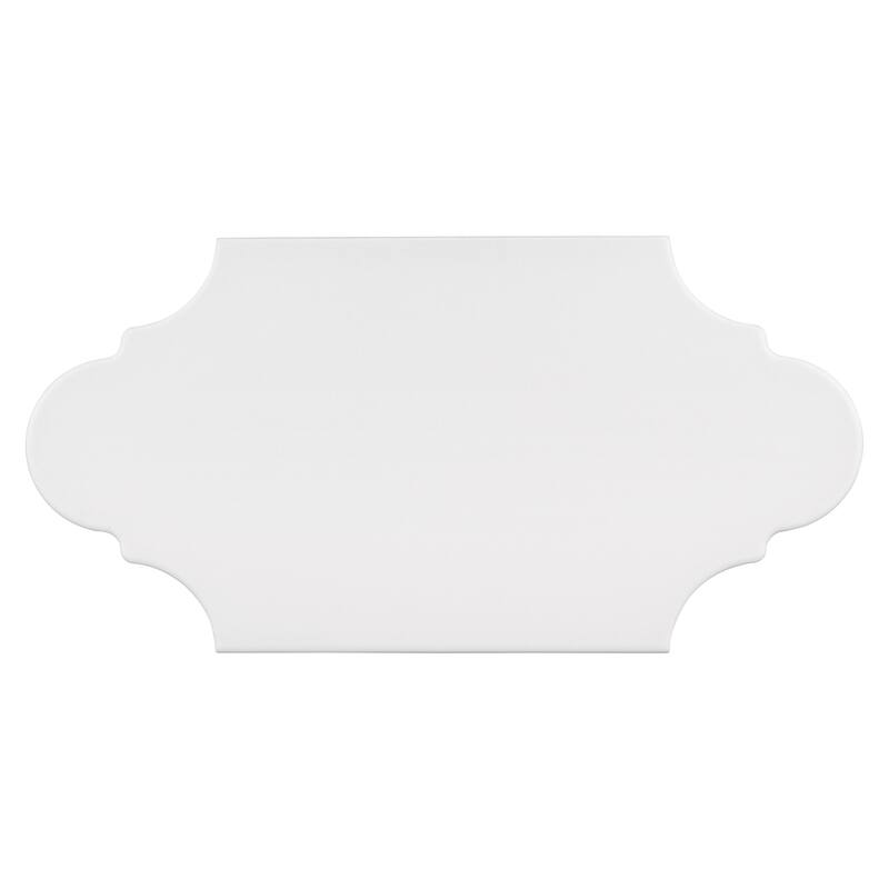 Merola Tile Textile Basic Provenzal White 6-1/4" x 12-3/4" Porcelain Floor and Wall Tile - Case (20 Tiles)