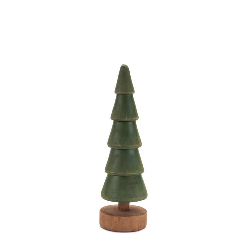 Rustic Wooden Evergreen Tree (Set of 2)