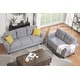 preview thumbnail 2 of 8, 2 Piece Living Room Sofa Set Linen Upholstered Couch Furniture (2+3 Seat)