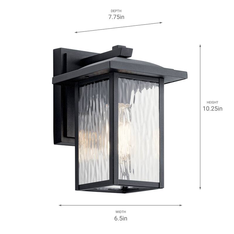 Kichler Lighting Capanna Collection 1-light Textured Black Outdoor Wall Lantern