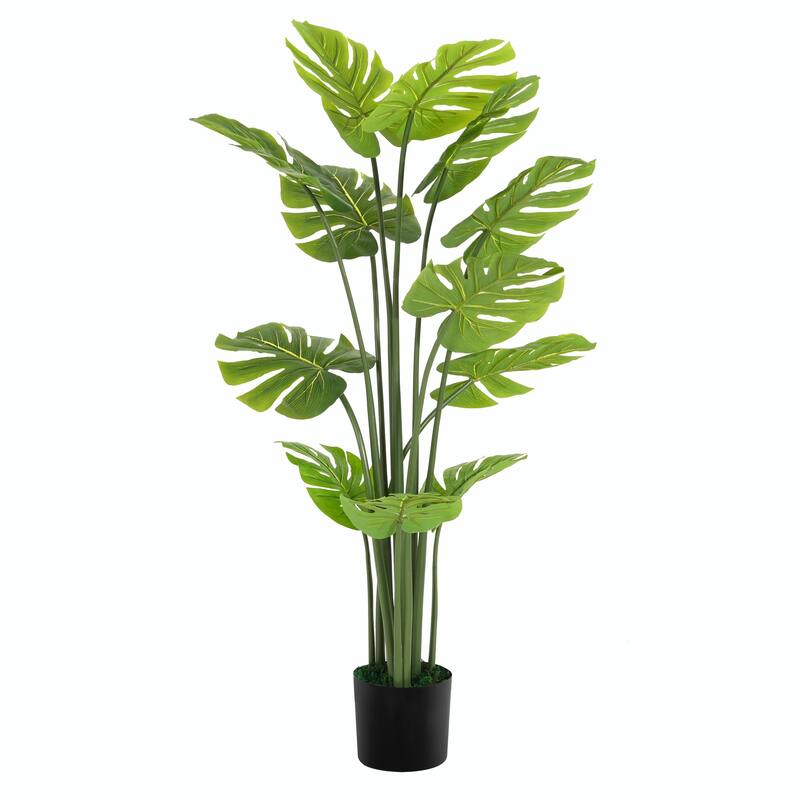 57" Artificial Monstera Deliciosa Plant with Decorative Pot