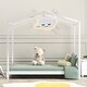 preview thumbnail 2 of 16, Charming Twin House Platform Bed with Headboard, Pine Wood and MDF, Built-in Bookrack