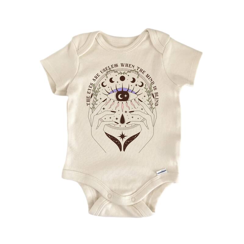 Eyes Mind Magic Mystical - Baby Boy Girl Clothes Infant Bodysuit Funny Cute Newborn - White - Newborn