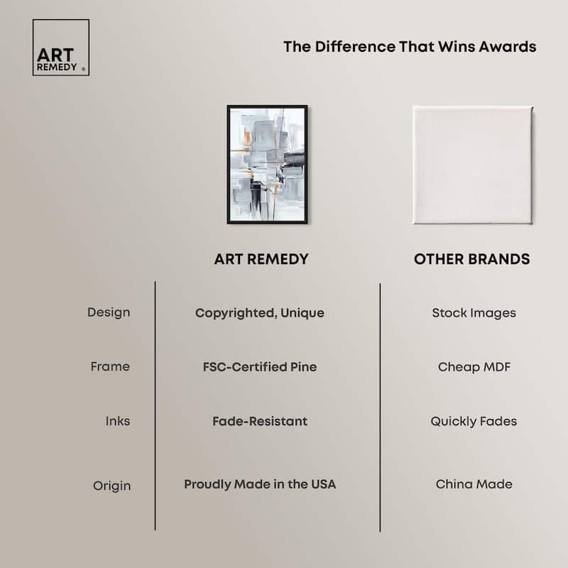 Elegant Grey Shades I Canvas by Art Remedy