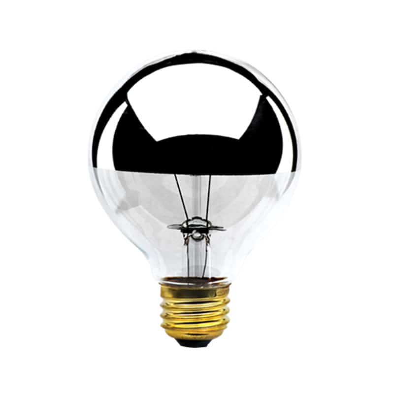 Bulbrite Pack of (6) Dimmable Half Chrome Medium (E26) Incandescent Bulb