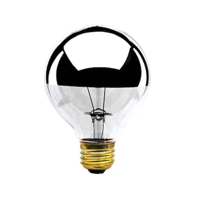 Bulbrite Pack of (6) Dimmable Half Chrome Medium (E26) Incandescent Bulb