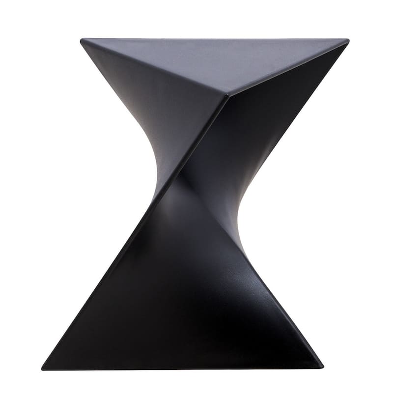LeisureMod Randolph Modern Side Table - Grey - 15.5 x 17 x 17 - Set of 2 - Black