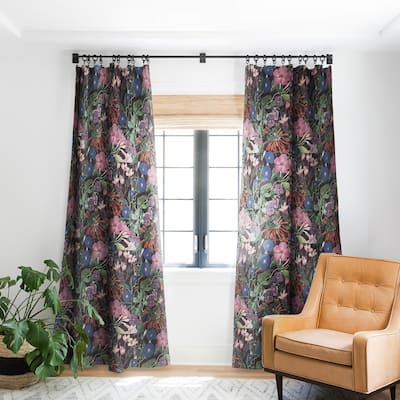 Blackout Floral Symphony Made-to-Order Curtain Panel (One Panel)