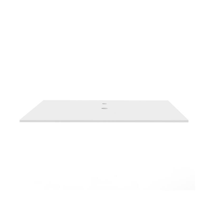 Thin Modern White Solid Surface Vanity Countertop - Sizes 24", 30", 36", 48", 60", 72", 84"