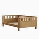 preview thumbnail 32 of 34, Full or Twin Size Wood Low Profile Kids Platform Bed Frame with Rails